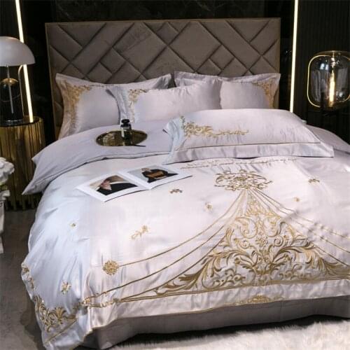 Luxury Bedding Set King Size Duvet Cover Embroidery Queen Comforter/Quilt Cover with Pillow Covers High Quality For Adults
