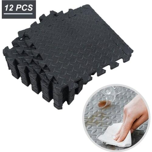 12Pcs Thickening Mats Foam Floor Stitching Crawling Climbing Mat Bedroom Play Mats Sports Protection Gym Mat EVA Yoga Rugs