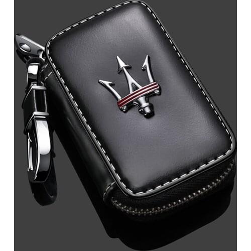 Leather Remote Car Key Case key cover For Maserati Ghibli Levante MC20 Quattroporte Granturismo Key Cover Protective Case Holder