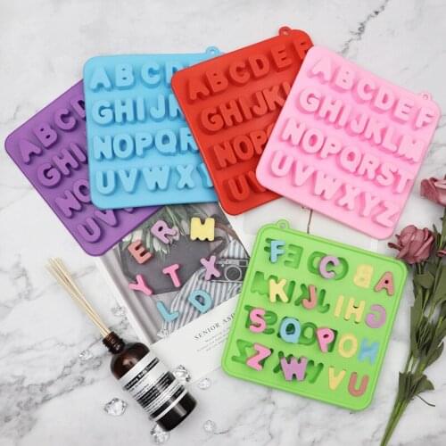 Creative English alphabet food grade silicone chocolate mold Ice tray mold diy homemade food supplement mold Cake mould