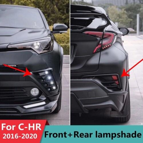 For Toyota CHR Modified Front Rear Fog Lampshade Decoration After 2016 2017 2018 2019 2020 C-HR Tuning LED Daytime Running Light