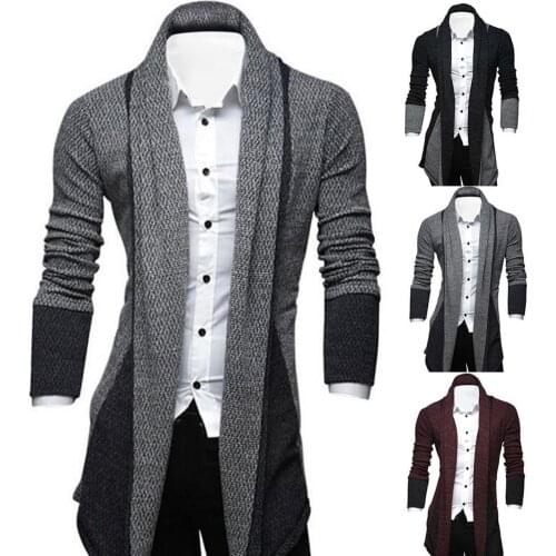 Mens Sweater Cardigan Coats Skin-friendly Loose Fit Comfortable Casual Long Sleeves Cardigan Coat New Sweater Coats for Winter