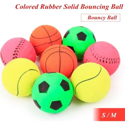 JCPAL Fluorescent Color Robber Solid Bouncy Ball Throwing Ball Dog Training Different Kinds Of Ball Shape Dog Toys Sports Toy