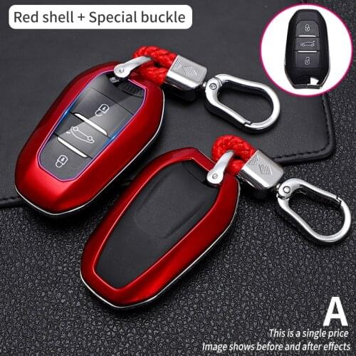 New Carbon Fiber Remote Car Key Fob Case Cover for Peugeot 508 308 208 2008 3008 5008 2008 Citroen C4 C4L DS3 DS4 DS5 Key Case