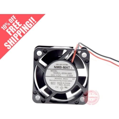 NEW NMB-MAT Minebea 1608VL-S5W-B69 A90L-0001-057 4020 24V 0.09A waterproof cooling fan