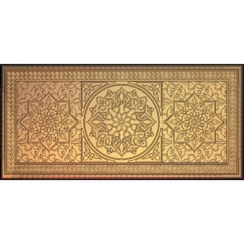 Plate 3D Relief Model in STL format CNC Router Carving Engraving Artcam aspire M103