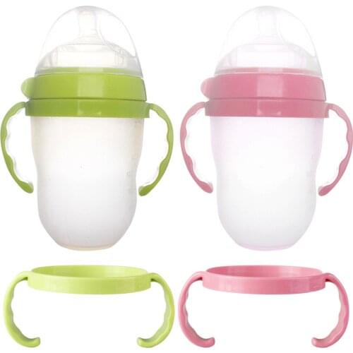 Baby Feeding Care 2PCS Heat Resistance Feeding Milk Bottle Handle Grip for Comotomo Baby Milk Cup Bottles Accessories for Child
