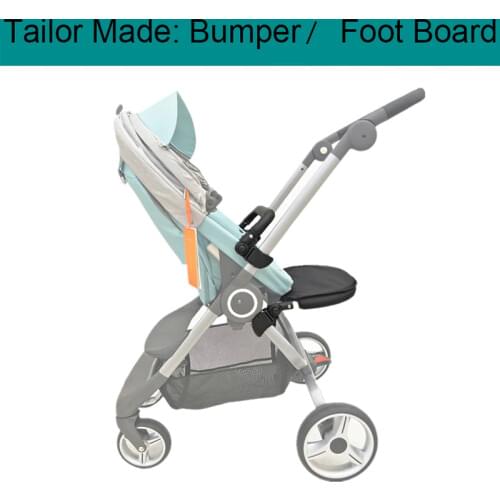 Tailor Made Leather Armrest Front Bumper Extend Seat Footboard and Mosquito Net footrest for Stokke Scoot Stroller Accessories