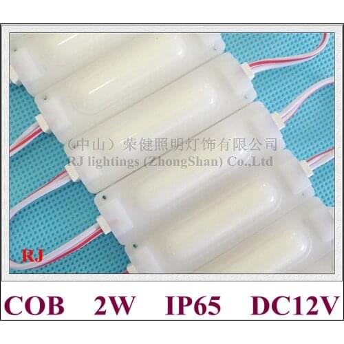 Injection LED module light waterproof with wide angle lens aluminum PCB DC12V 2W COB IP65 CE ROHS 69mm*19mm*8mm
