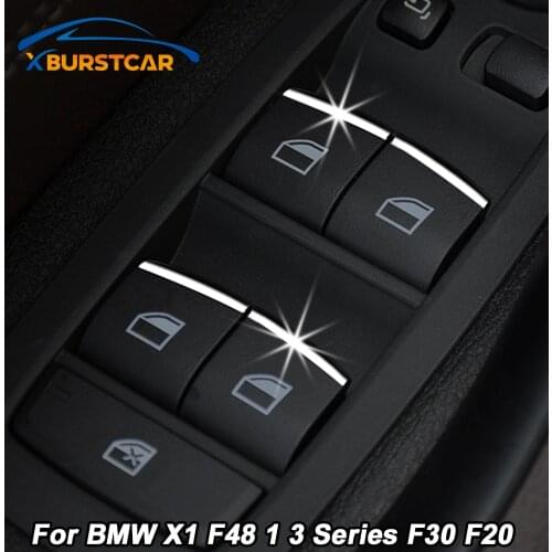 Xburstcar for BMW X1 F48 1 3 Series F30 F20 7Pcs/Set Car Windows Control Panel Buttons Knob Sequins Trim Accessories