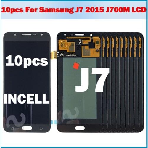 10 Piece/lot INCELL LCD For Samsung Galaxy J700 J7 2015 J700M J700T J700K J700P LCD Display Touch Screen Digitizer Adjust LCD