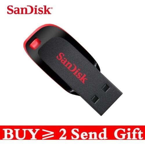 100% Original SanDisk Cruzer Blade CZ50 USB Flash Drive 128GB 64GB 32GB 16GB Pen Drive USB 2.0 Disk Pendrive Memory Stick