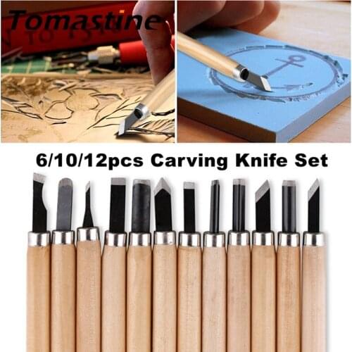 12/10/6PCS carving Chisel Set Professional Wood Carving Chisel Knife Hand Tool for Woodworking Hobby Art Craft DIY