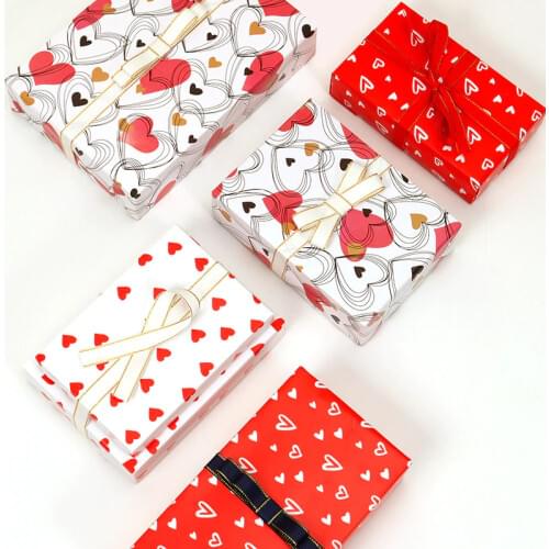 20pcs Love Heart Packaging Handmade Paper Gift Wrapping Paper Birthday Gift Special Packaging Material 50x70cm