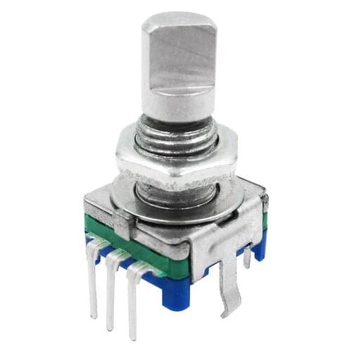20pcs Rotary encoder,code switch/EC11/digital potentiometer,with switch,5Pin, handle length 20mm,new