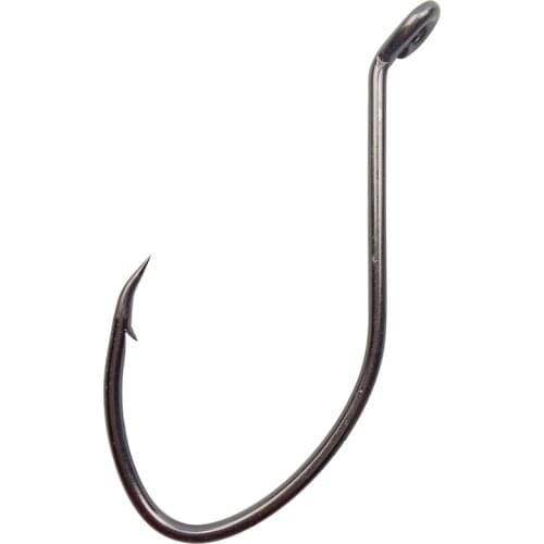 200pcs 8832 High Carbon Steel Fishing Hooks Black Wide Gap Catfish Bait Fishhooks Size 1 4 6 8 10 1/0 2/0 4/0