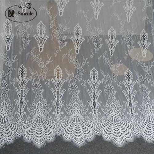 3M/pieces Beautiful Eyelash Lace Fabric Diy Exquisite Lace Embroidery Clothes Wedding Dress Accessories RS1151