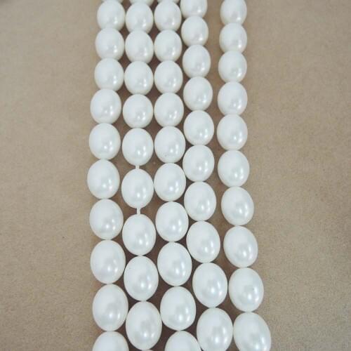 36 pcs in one lot ,top fashion oval sea-shell pearl beads ,10 MM oval shape ,DIY BEADS