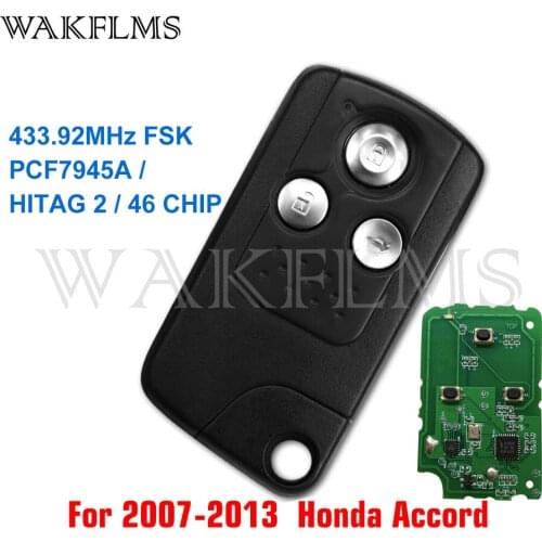 433MHz FSK PCF7945A ID46 Smart Car Key Fob For Honda Accord 2007 2008 2009 2010 2011 2012 2013