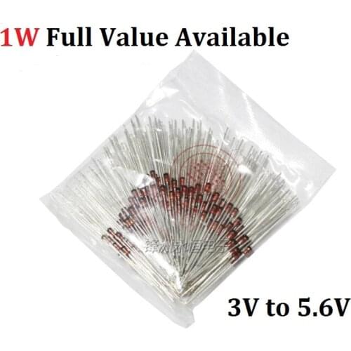 50PCS IN 1N4730A/3.9V 1N4731A/4.3V 1N4732A/4.7V 1N4733A/5.1V 1N4734A/5.6V 1W Zener diode 1N4727A 3V/ 1N4728A 3.3V/ 1N4729A/3.6V