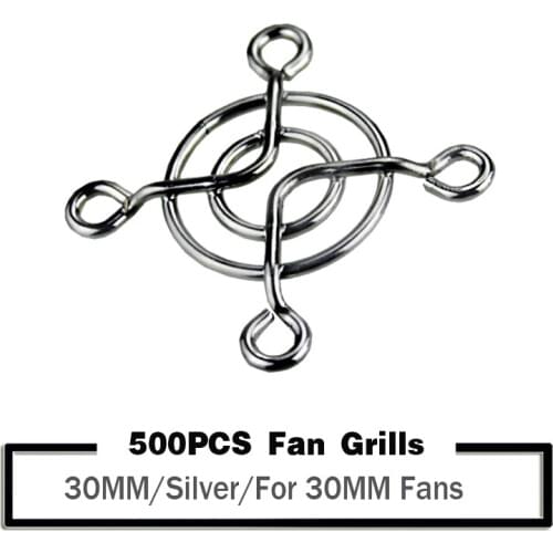 500 Pieces 3cm 30mm Iron Fan Net Metal Steel Grill Protector Cover Finger Guard Used for 30mm x 30mm PC Cooling Fan