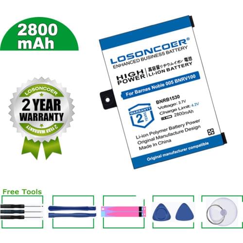 LOSONCOER Battery 2350mAh BNRB1530,BNRB454261,BNRZ1000 For Barnes Noble 005,BNRV100,BNRZ100,Classic Pocket Book BNRB45426101