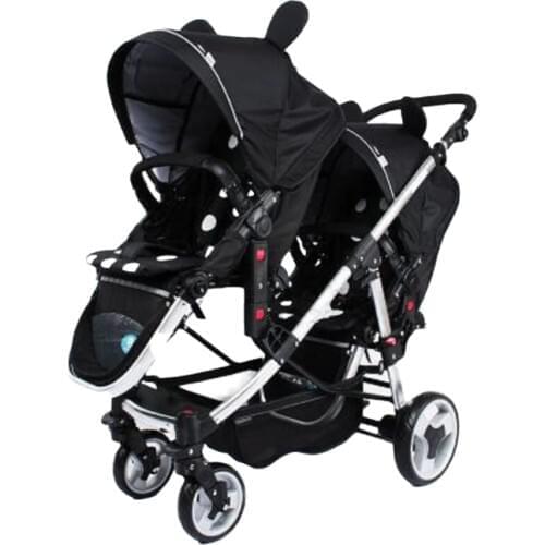 Brand Twins Baby Stroller Multifunctional Twin Baby Stroller Light Can Sit Flat Double Trolley Two-way Folding Baby Car
