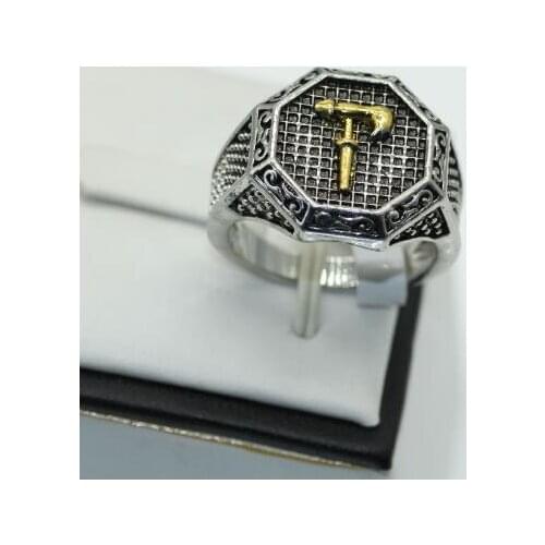 Antique Punk Hammer Men Finger Rings Hip Hop Jewelry Cool Retro Middle East Wedding Rings for Groom Nice gifts 2020