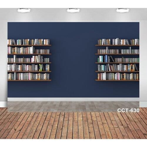 Indoor Collectibles Bookshelf Portrait Scene Photographic Backgrounds Customized Photography Backdrops for Photo Studio