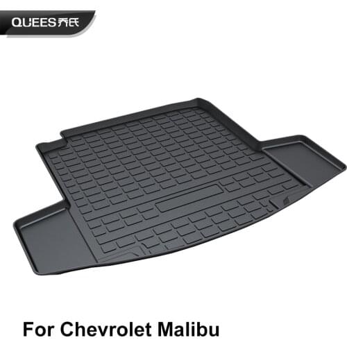 QUEES Custom Fit Cargo Liner Boot Tray Trunk Floor Mat for Chevrolet Malibu L LS LT Hybrid 9th Generation 2016 2017 2018 2019