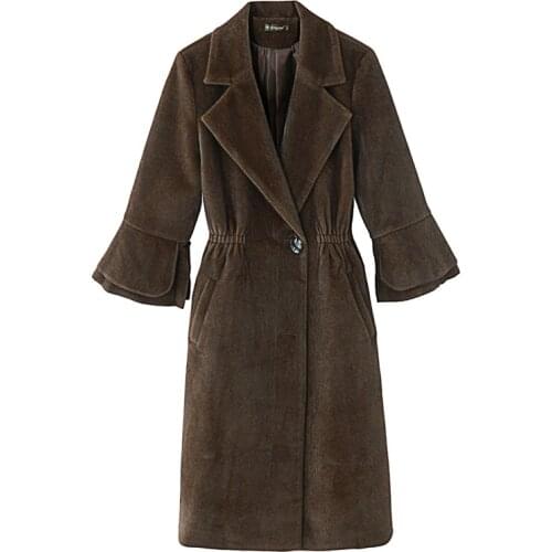 Coat Women Jacket Woolen Cloths Winter Spring Fashion Plus Size Clothing Ladies Chic Female Elegant Girls Oversize Free Shipping