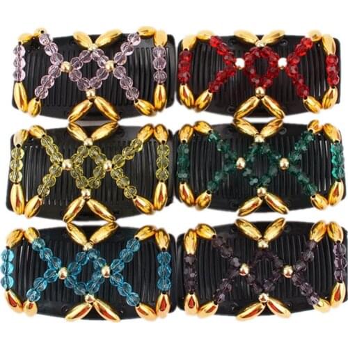 Lovef 1 Pcs Stretch Combs Magic Hair Clips - Stretchy EZ Fancy Magic Double Comb, Perfect French Twist Holder, Gift for Mom