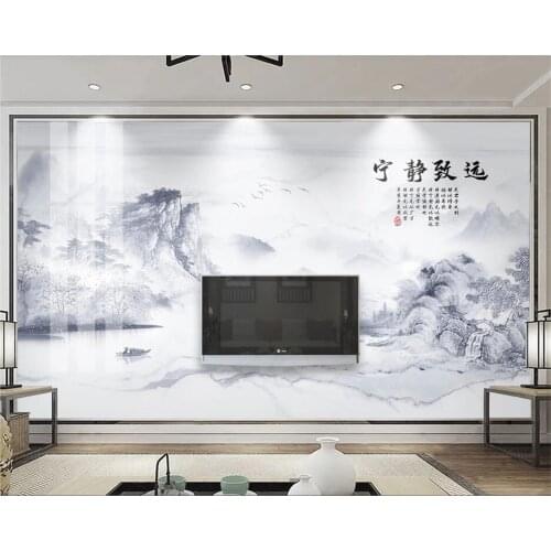 Beibehang papel de parede New Chinese style 3d wallpaper landscape stone marble landscape background wall painting wallpaper