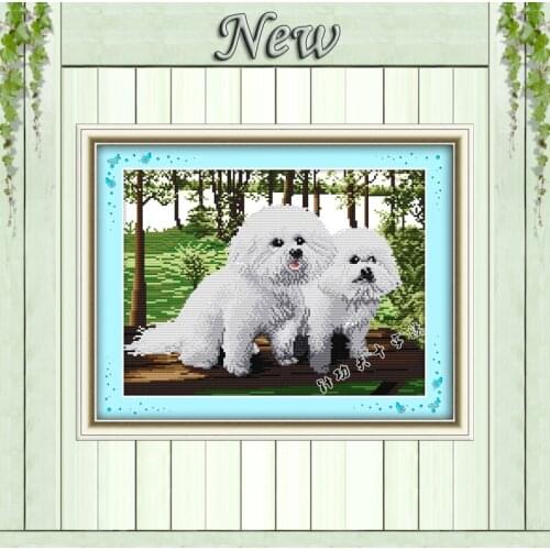 Panda dogs cute animals home decor painting counted printed on canvas DMC 11CT 14CT Cross Stitch kits embroidery needlework Sets