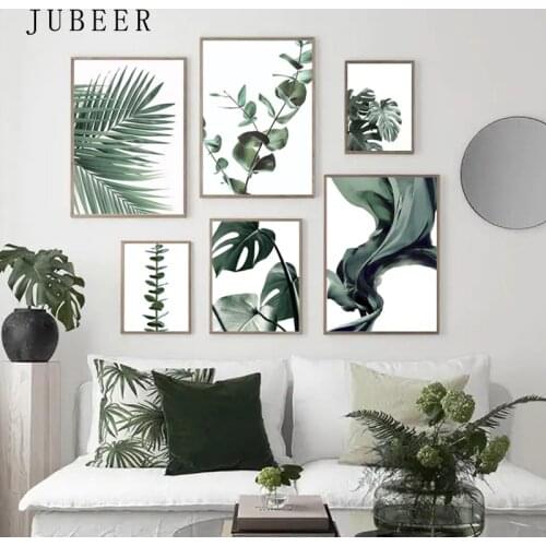 Nordic Posters and Prints Green Plant Poster Picture Tropical Leaves Canvas Painting for Living Room Home Decor Picture Wall Art