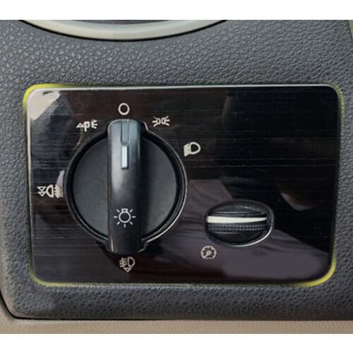 Stainless Steel Car Headlight Switch Adjustment Knob Cover Trim Fit for Ford Focus 2 MK2 2005 - 2011 Accessories