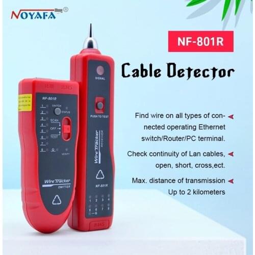 Network RJ11 RJ45 lan wire tracker Fault locator and cable tester LAN Cable Tester NF-801R