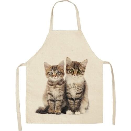Cute cat pattern House cleaning aprons for women Women kitchen apron apron for kitchen kitchen apron women Kitchen apron aprons