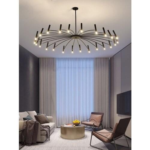 LED Chandeliers Lights For Bedroom Living Room Black White indoor lighting Lamp adjusted bulbs direction Lighting chandelier de