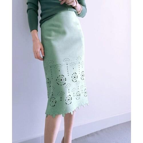 TIYIHAILEY Pencil Skirts With Flowers