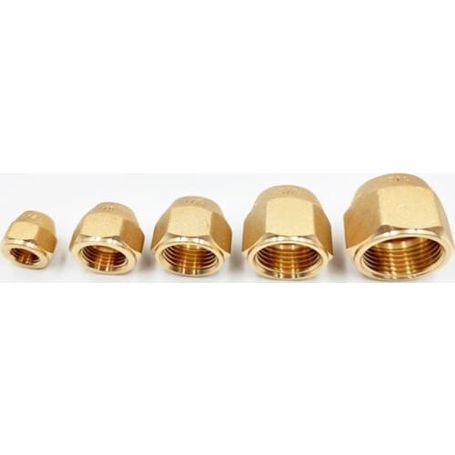 Thicken good quality female thread copper nut air conditioner joint copper tube aluminum tube cap