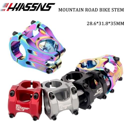 HASSNS Bicycle Handlebar Stem Mtb Power Short 35mm Mountain Road Bike Adjustable Bridge 31.8mm Negative Table Pipe 28.6mm