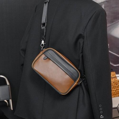 Vintage Soft Leather Mens Handbags Business Shoulder Crossbody Bags for Men Luxury Messenger Bag Man Purse Flap Tote Bolso