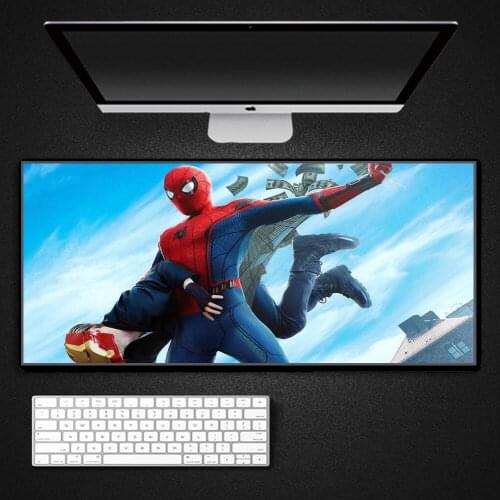 Iron Man Captain America Spider-Man Anime Pc carpet mouse pad mats gamer gaming accessories desk mat mousepad ergonomic wrist re