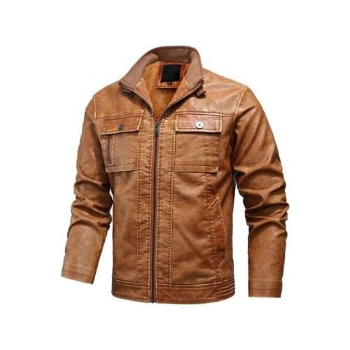 Winter Leather Jacket Mens Fleece Warm Windbreaker Leather Biker Coats Men Slim Faux Leather Motorcycle Jackets Clothing