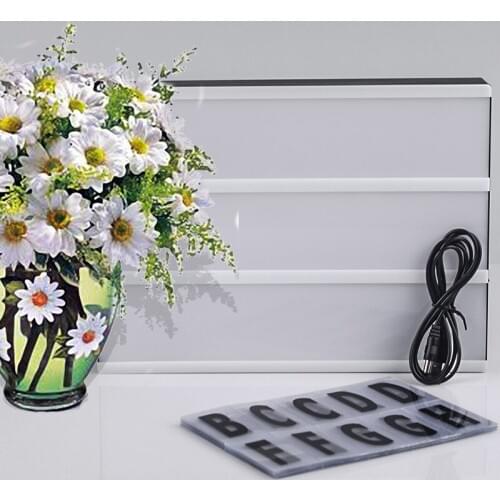 10 Packs A4 High Quality Acrylic USB Battery Powered Cinematic Letter Light box for Home Store Decoration