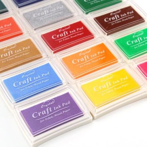 15 Colors Inkpad Handmade DIY Craft Oil Based Ink Pad Rubber Stamps Fabric Wood Paper Scrapbooking Ink pad Finger Paint Wedding