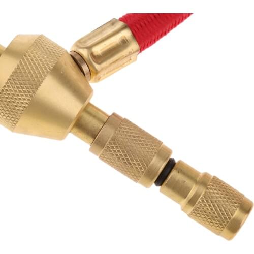 2x Rapid Tire Deflator Pressure Gauge for Motorcycle - Air Compressor Accessory with Tire Valve Caps and Valve Cores Tools