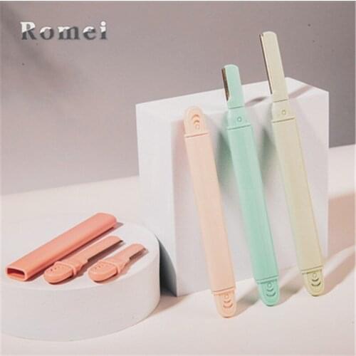 3pcs/lot Portable Double-headed Eyebrow Razor Trimmer Woman Facial Blades Eye Brow Cutter Face Hair Removal Beauty Makeup Tools