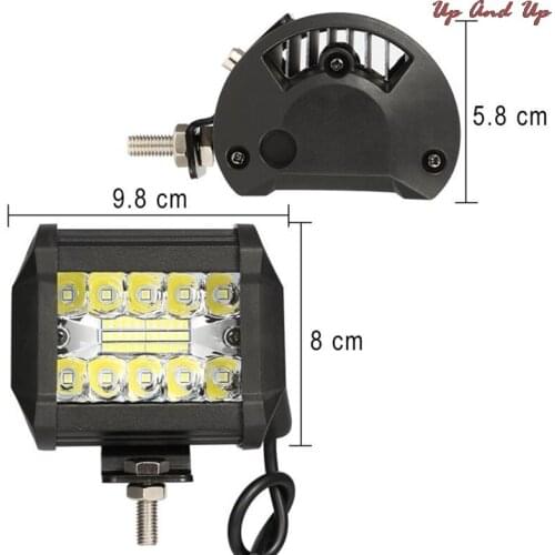 4" Inch 60W 20LED Work Light Flood Spot Combo Off-road Driving Fog Lamp Boat SUV